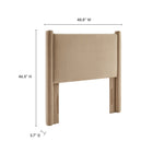 Modway - Rael Performance Velvet Tête de lit jumelée, Taupe-6