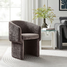 Modway - Verity Barrel Back Chenille Fauteuil à manger - Marron chocolat-Chaise d’accent polyvalente