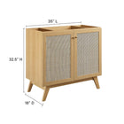 Modway - Soma 36" Armoire de toilette de salle de bain (lavabo non inclus) - Chêne-Tablette réglable