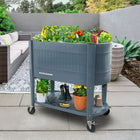 Permasteel - Bac de jardin surélevé avec technologie EnGrow TrueSoil - bleu-Le design Eco-Chamber favorise la circulation naturelle de l’air