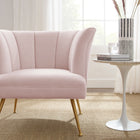 Modway - Veronica Chenal Touffé Performance Velvet Fauteuil - Rose-Revêtement en velours de performance