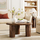 Modway - Mavina Manche Bois de manguier Table basse - Noyer-Conception à 3 jambes