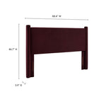 Modway - Rael Performance Velvet Tête de lit King, Mûrier-6