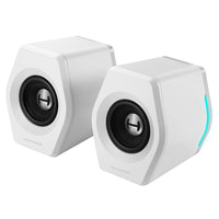 Hecate by Edifier - G2000 Enceintes stéréo de jeu multi-entrées Bluetooth avec lumières RGB - Blanc-12 effets d'éclairage RGB visent à améliorer votre expérience de jeu en habillant votre bureau et votre pièce d'un style spectre