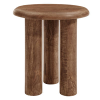 Modway - Mavina Bois de manguier Table d’appoint - Noyer-Bois massif de manguier