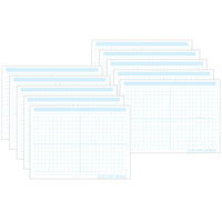 Ashley Productions - ASH97023 Smart Poly PosterMat Pals Économiseurs d'espace - 13" x 9-1/2" - Blocs de grille de 1/2" - 468 blocs - Lot de 10-C'est une affiche, c'est un sous-main, c'est les deux! Parfait pour une taille plus petite pour une utilisation facile en classe, à la maison, au bureau ou en déplacement!