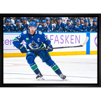 Quinn Hughes Vancouver Canucks - Toile encadree - 31" x 22"-Impression sur toile de qualité supérieure avec bordures enveloppées