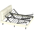 MotionGrey - Cadre de lit réglable King - Base de lit électrique avec télécommande filaire et réglage tête/pieds - King - Noir-Construit en acier au carbone robuste supportant jusqu’à 600 lb, assurant une stabilité durable et des performances fiables