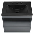 Modway - Render Support mural de 24" Vanette de salle de bain - Gris Noir-8
