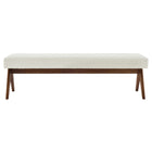 Modway - Lyra 63" Boucle Tapis Banc - Boucle ivoire-Assemblée requise