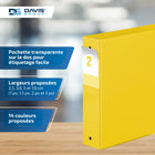 Davis Group Super économie, Reliure à anneaux ronds 3 po, paquet de 6 – Jaune-Anneau Rond, Non-Verrouillage