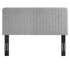 Modway - Milenna Chenal Touffé Tissu rembourré Tête de lit King/King de Californie, Gris clair-Rembourrage en mousse dense