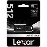 Lexar - JumpDrive S80 Cle USB 3.1 - 512Go - Noir-Stocke et transfère le contenu plus rapidement grâce aux performances USB 3.1 haut débit