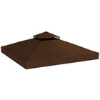 Outsunny - toit de rechange pour gazebo 10 pi L x 10 pi l avec trous de drainage, 370 g/㎡, UPF30+, seulement la couverture supérieure, café-Convient UNIQUEMENT aux tonnelles de 10 po x 10 po (3 x 3 m), Outsunny 100110-076, série 01-0153. Veuillez regarder attentivement l'image des dimensions du produit et mesurer la structure de votre tonnelle pour garantir un bon ajustement