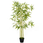 Outsunny - Arbre de bambou artificiel 4 pi pour décoration intérieure - vert-Belle plante artificielle au design de bambou 