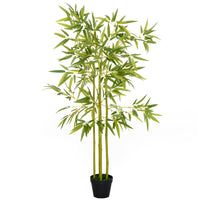 Outsunny - Arbre de bambou artificiel 4 pi pour décoration intérieure - vert-Belle plante artificielle au design de bambou 