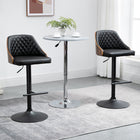 HOMCOM - Tabourets de bar pivotants à hauteur de comptoir réglable avec repose-pieds - noir - paquet de 2-Indispensable pour les bars à domicile, les cuisines et les espaces de repas en hauteur   
