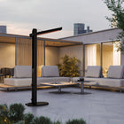 Backyard Lifestyles - Chauffe patio électrique 1500 W avec bras pivotant, noir-1500W