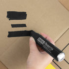 Pentel - Marqueur Permanent, Pointe Biseautée Extra-grasse, Encre Noire - Paquet de 6-Corps robuste en aluminium