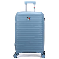 TUCCI - Bagage d'enregistrement à coque rigide Lussore 28 po - Bleu-Conçu en Italie – Savoir-faire et style italiens premium. Fabriqué avec une coque rigide en polypropylène haut de gamme, flexible, légère et conçue pour durer