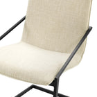 Modway - Pitch Tissu rembourré Fauteuil à manger Ensemble de 2 - Noir beige-8