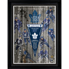 Toronto Maple Leafs Yesterday and Today collage - Impression encadree - 28" x 36"-Qualité supérieure - print framed