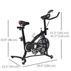 Soozier - Vélo D’Exercice - Vélo Stationnaire Avec Écran Lcd-Hauteur de selle et de guidon réglable sur 6 niveaux avec réglage avant/arrière de la selle pour un ajustement personnalisé  