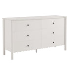 Modway - Emmeline 6 tiroirs festonnés Commode, Blanc-Détail des bords festonnés