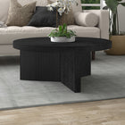 Hudson&Canal - Table basse ron Holm 91 cm (36 po) - Grain noir-Nettoyer avec un chiffon doux et sec, sans produits chimiques agressifs ni produits de nettoyage abrasifs