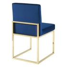 Modway - Carriage Performance Velvet Chaise à manger Ensemble de 2 - Marine d’or-Rembourrage en mousse dense