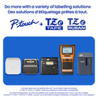 Brother - Ruban laminé authentique pour étiqueteuses P-touch, 6 mm l x 8 m L - transparent avec texte noir-Convient à une utilisation intérieure et extérieure notamment dans des environnements chauds et froids