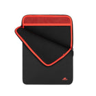 Rivacase - Antichock Housse pour ordinateur portable 13,3-14 po, noir-Protection optimale de votre appareil contre les chocs accidentels, les rayures, la poussière et l'humidité