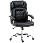 HOMCOM - Fauteuil de bureau grand et haut avec coussin à ressorts - capacité de 400 lbs-Coussin épais avec ressorts ensachés offrant un confort de type canapé pour le travail toute la journée 