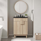 Modway - Miles 24" Vanette de salle de bain - Chêne noir-Découpe de plomberie