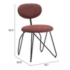 Zuo - Novi Chaise de salle à manger - Brun marron - Ensemble de 2-6
