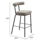 Zuo - Kede Tabouret de bar - Tweed vert-6