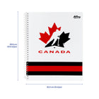 Hilroy - Cahier Hockey Canada à une feuille – 10 ½ po H x 8 ⅝ po l – Blanc-Pages perforées