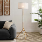 Modway - Natalie Trépied Lampe sur pied, Blanc Naturel-Câble d’alimentation au sol