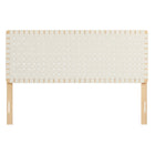 Modway - Sparta Tissage Cuir végane Tête de lit Queen, Beige naturel-Design debout