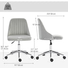 Vinsetto - Fauteuil de bureau vanité avec roulettes pivotantes - gris-Les roulettes pivotantes et l’assise assurent une mobilité facile et rapide