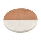 Maxwell & Williams - Collectif de Sous-verre Ronde Marbre & Blanc Acacia Sous-verre - Paquet de 12-Essuyer avec un chiffon humide
