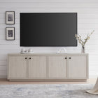 Hudson&Canal - Meuble TV Ormond pour téléviseurs jusqu'à 75" - Blanc aulne-Fabriqué à partir de matériaux MDF robustes dans une finition blanche aulne