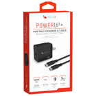 Helix - Chargeur mural USB-C + USB-A avec câble - 40 W, Noir-Ports USB-C et USB-A