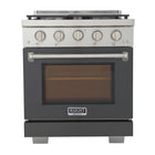 Kucht - 30 po Série KFX-X Cuisinière Pro Style au gaz naturel - Acier inoxydable/Gris ciment-Brûleur rocket power de 21 000 btu pour un saisissage rapide