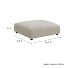 Modway - Solace Modulaire Tissu rembourré Ottoman - Lin-Tissu tissé texturé