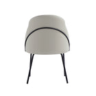 Manhattan Comfort - Lot de 4 chaises de salle à manger modernes Gracie 61,5 cm, revêtement similicuir, coloris pierre et noir-Assemblage minimal requis Matériel inclus