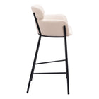 Zuo - Bremor Tabouret de bar - Beige-Dimensions: 21,9 po L x 24,4 po L x 40,2 po H