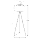 Monarch Specialties - Luminaire - 63 po H Lampadaire - Métal Noir - Abat-Jour Ivoire / Crème - Contemporain-Attachée à la base de l'un des pieds par un discret cordon noir de 6 pieds, cette lampe d'appoint est parfaite à côté d'un canapé ou d'une chaise dans votre salon ou votre bureau, ou bien apportez-la dans la chambre à coucher pour une solution d'éclairage unique et pratique
