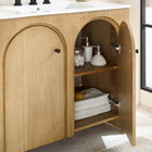 Modway - Appia 36" Armoire de toilette de salle de bain (lavabo non inclus) - Chêne-Bassin d’évier et installations non inclus