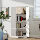 HOMCOM - Armoire de cuisine garde-manger 60 po avec étagères - blanc-Convient pour une utilisation dans l'entrée, la salle de bain, la cuisine, l'atelier, etc.